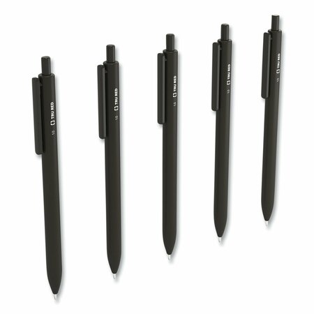 Tru Red Quick Dry Gel Pen, Retractable, Bold 1 mm, Black Ink, Black Barrel, 5PK TR56952